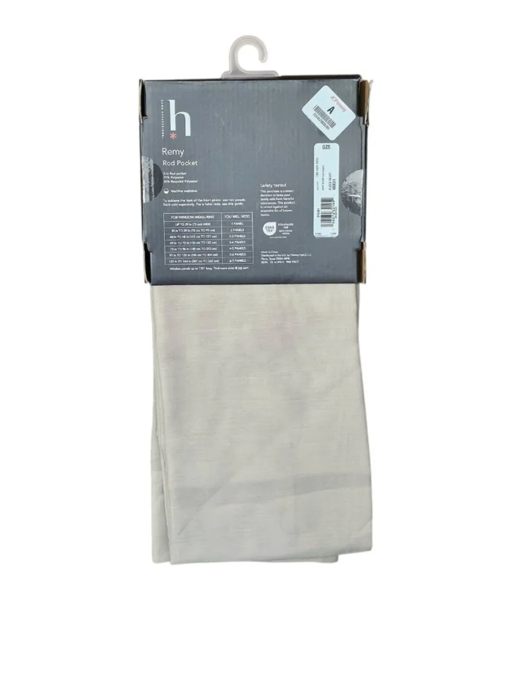 Home Expressions Remy Solid Rod Pocket Sheer Single Curtain Panel New 40